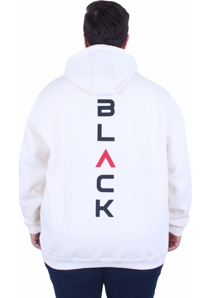 Büyük Beden Kapüşonlu Fermuarlı 3ip Sweat Black 25716 Bej fiyatları