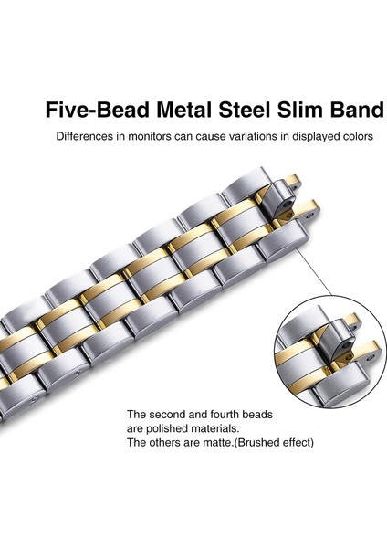 Apple Watch 11-10 42MM 9 8 7 41MM 6 5 4 Se 40MM 38MM Uyumlu 5 Parçalı Bakla Çelik Kordon modelleri