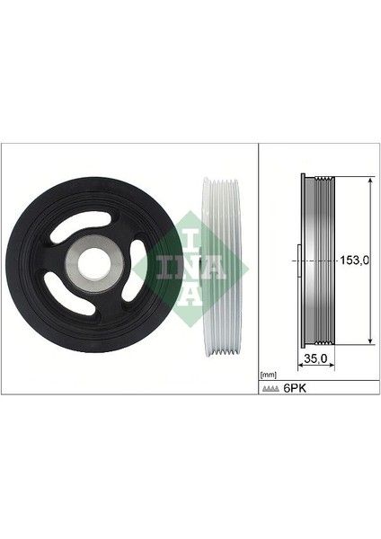 Krank Kasnağı P206-P207-P208-P308-P508-P3008-P5008-PARTNER-C2-C3-NEMO C4-C5-Berlıngo 1.4-1.6 Hdı Ford Focus Iı-Iıı - Galaxy - Grand C-Max - Tourneo Connect - Transit 1.6 Tdcı