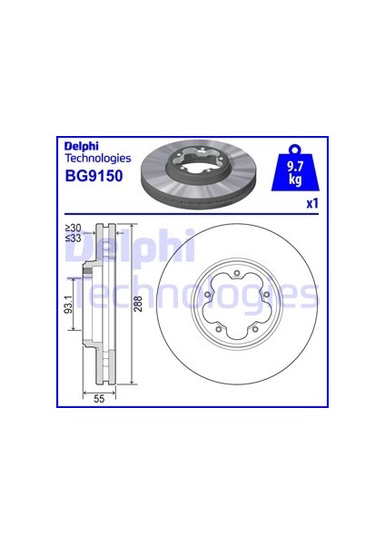On Fren Dıskı Aynası Transıt Custom V362 12 Arka Tek Teker Cap 288 33
