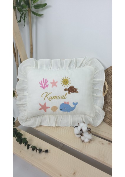 Müslin Yeni Doğan 4katlı Organik %100PAMUK Kişiye Özgü Nakışlı Hastane Çıkış Seti(Okyanus Model-2) fiyatları