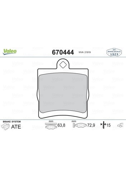 670444 - Fren Balatası Arka Mercedes W203 CL203 C209 W210 R171