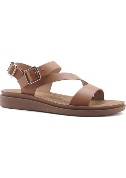 166925.Z5FX CAMEL. Kadın Comfort Sandalet