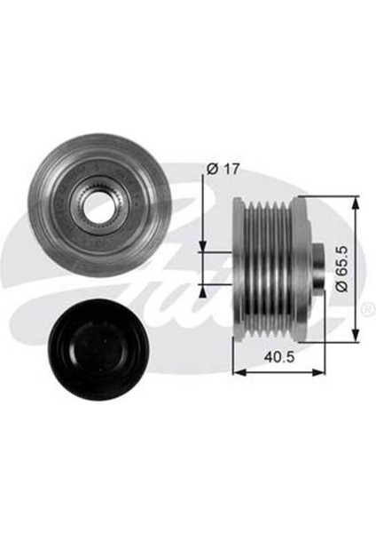 Alternatör Kasnağı Rulmanlı Doblo-Grande Punto 1.9 Jtd-Astra H-Vectra C-Zafıra-Sıgnum 1.9 Cdtı 05