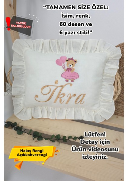 Müslin Yeni Doğan 4katlı Organik %100PAMUK Kişiye Özgü Nakışlı Hastane Çıkış Seti (Ayıcık Model-5)