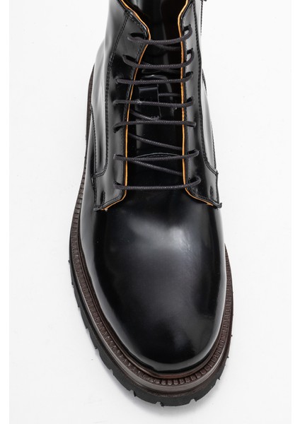 Erkek Kalın Taban Fermuarlı Bot Gerçek Açma Deri Fr 541456 Siyah fiyatları