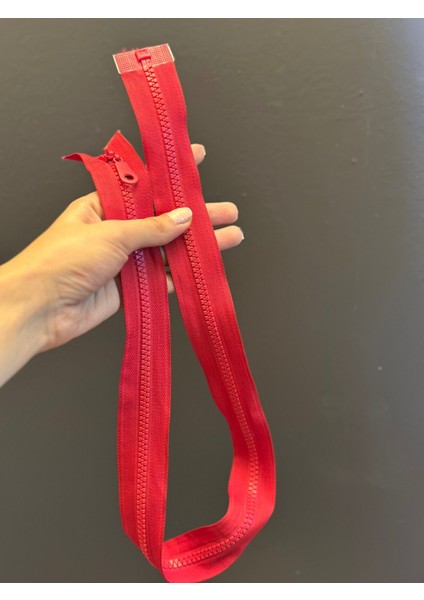 Kırmızı Dişli Fermuar 73X3 cm