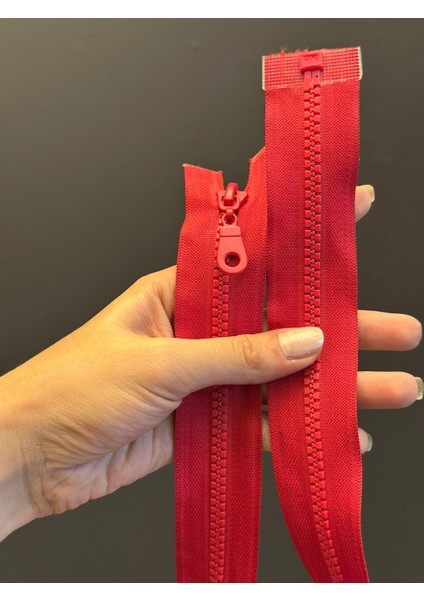 Kırmızı Dişli Fermuar 73X3 cm fiyatları