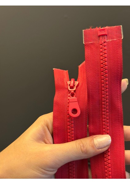 Kırmızı Dişli Fermuar 73X3 cm modelleri