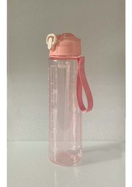 Pembe, Şeffaf Pipetli Matara – 900 Ml, Sızdırmaz Kapaklı Suluk fırsatları