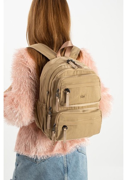 Kadın Sırt Çantası Ultra Hafif Poliamid Kumaş Su Geçirmez Çok Cepli Günlük Sırt Çantası 35*25 cm fiyatları