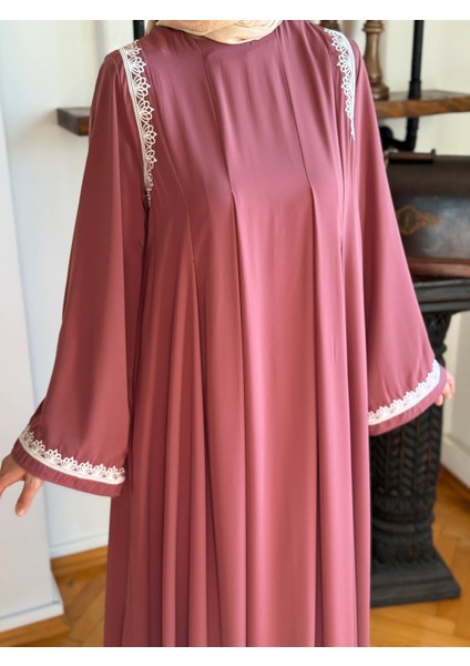 Abaya Kol Nakışlı Medine Ipeği Elbise 5060 fırsatları