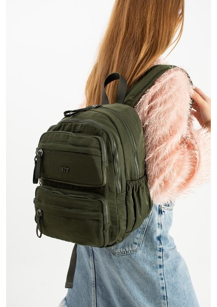 Kadın Sırt Çantası Ultra Hafif Poliamid Kumaş Su Geçirmez Çok Cepli Günlük Sırt Çantası 35*25 cm