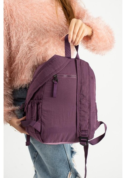 Kadın Sırt Çantası Ultra Hafif Poliamid Kumaş Su Geçirmez Çok Cepli Günlük Sırt Çantası 35*25 cm fırsatları