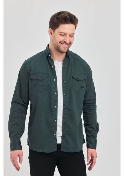 Erkek Gömlek Slim Fit Erkek Kot Gömlek fırsatları