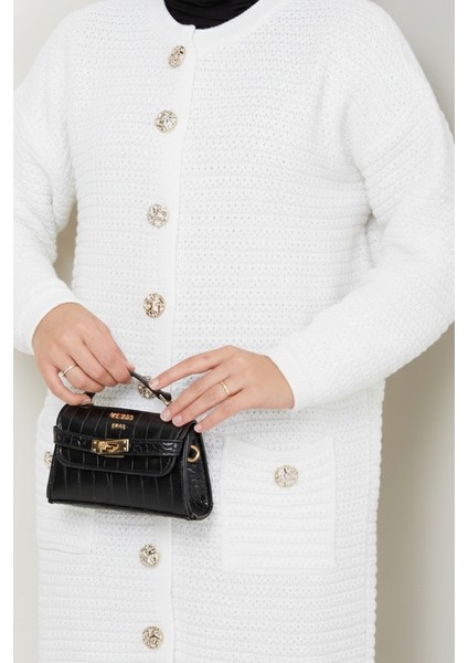 Lezgi Düğmeli Triko Hırka 1599 - Beyaz modelleri