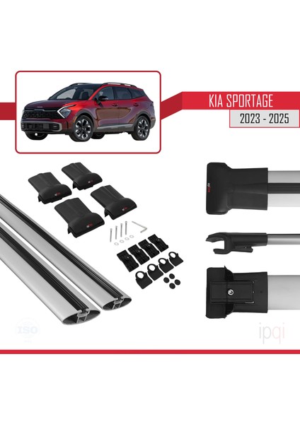 Kia Sportage 2023-2025 Arası ile Uyumlu Fly Model Ara Atkı Tavan Barı Gri 2 Adet indirimleri