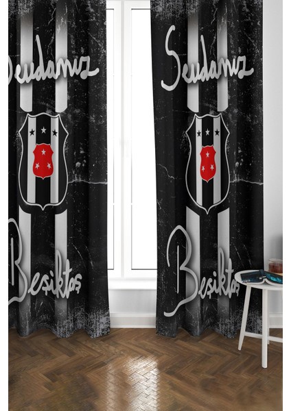 Dijital Baskı Yıkanabilir Sportif Desenli 2 Kanat Genç ve Çocuk Odası Fon Perdesi PRD0056