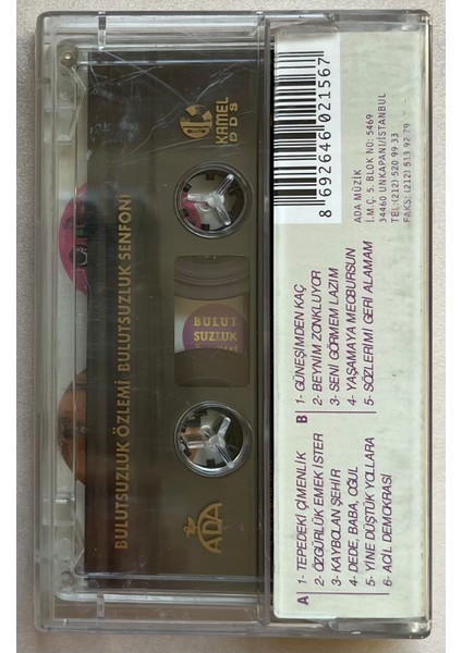 Bulutsuzluk Özlemi Bulutsuzluk Senfoni Kaset (Orijinal Dönem Baskı Kaset) fiyatları
