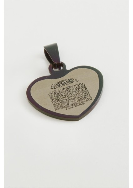 Ds-Derin Ayetel Kürsi Çelik Kolye Ucu 2,5 Cm-Siyah