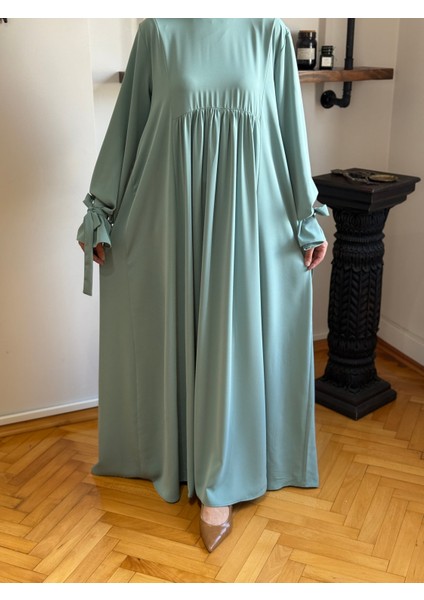 Kol Bağlamalı Oversize Elbise 1001
