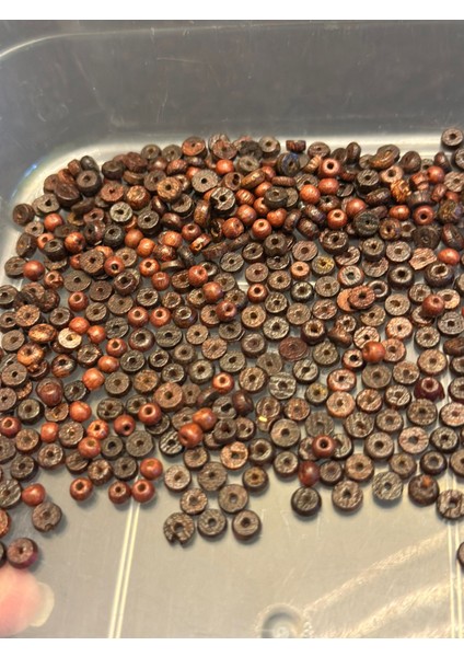 15 gr Bambu Delikli Kahverengi Takı Boncuğu Set 5 mm