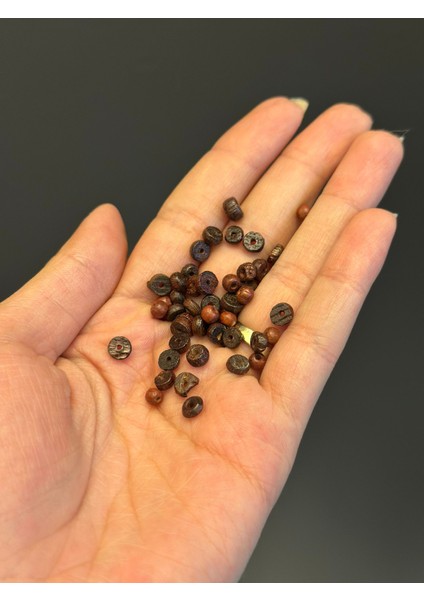 15 gr Bambu Delikli Kahverengi Takı Boncuğu Set 5 mm modelleri