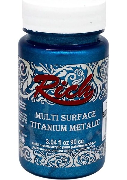 Multi Surface Titanium Metalik Boya 90 Cc. 2566 Bodrum Mavi