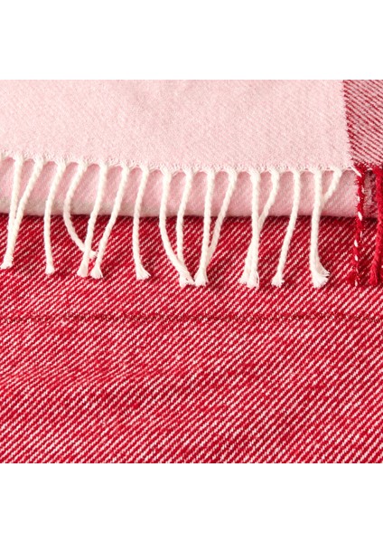 Soft Vintera Pamuklu Çift Kişilik Battaniye - Kırmızı / Yeşil - 180X220 cm fiyatları