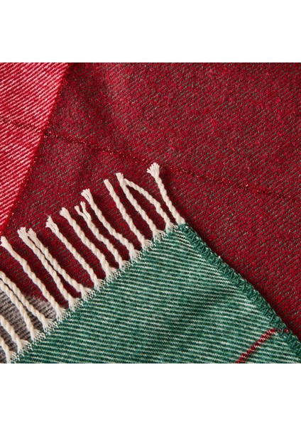 Soft Vintera Pamuklu Çift Kişilik Battaniye - Kırmızı / Yeşil - 180X220 cm modelleri