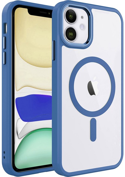 Apple iPhone 11 Kılıf Wireless Şarj Özellikli Krom M-Safe Silikon Kapak