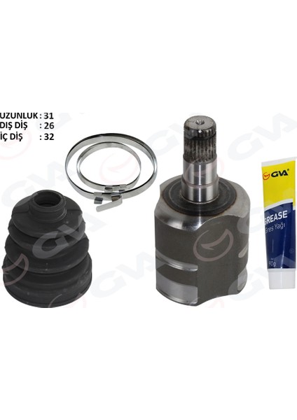 Aks Kafası Iç Golf5-Golf6-Jetta Bm Otomatık 04-13 Bm