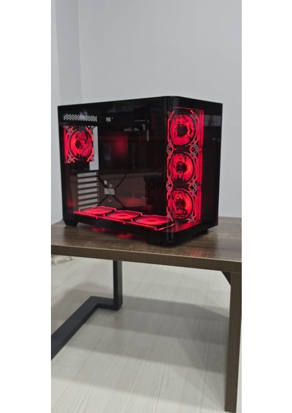 Anime Karakterli 7 Argb Fanlı 750W 80+ Bronze Power Supply Siyah Kavisli Cam Akvaryum Kasa fiyatları