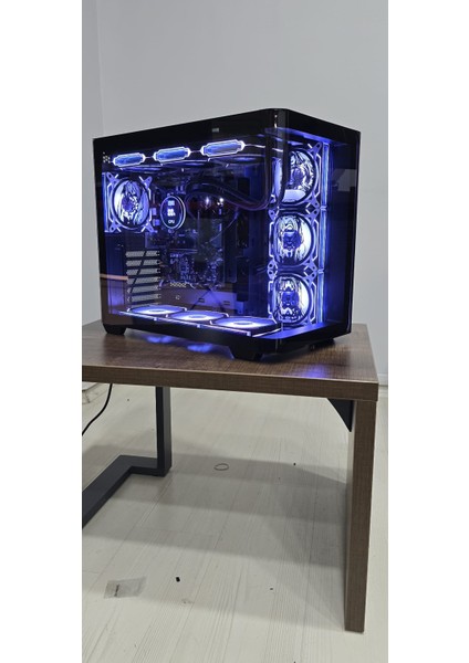 Anime Karakterli 7 Argb Fanlı 750W 80+ Bronze Power Supply Siyah Kavisli Cam Akvaryum Kasa indirimleri