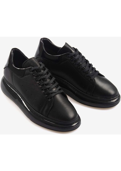 Hakiki Deri Erkek Siyah Spor & Sneaker Ayakkabı B1 modelleri