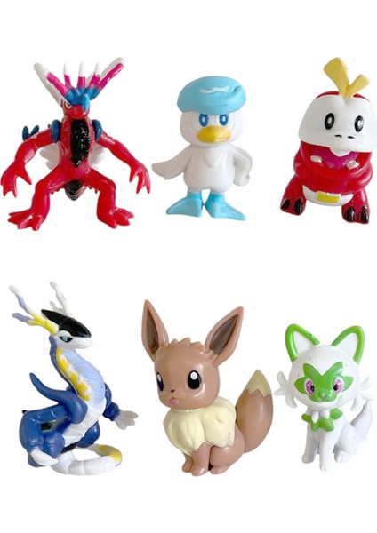 Pokemon Karakter Oyuncak Figür Seti 6'lı 5cm modelleri