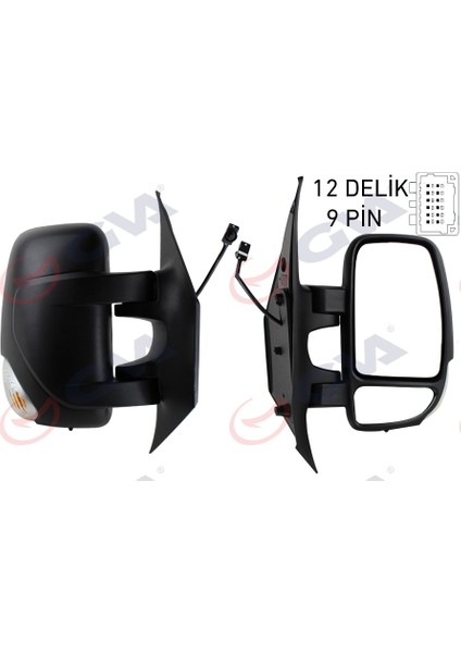 Dış Dikiz Aynası Sağ Master-Movano 10 Elektrikli Isıtmalı Sinyalli Sensörlü Konveks