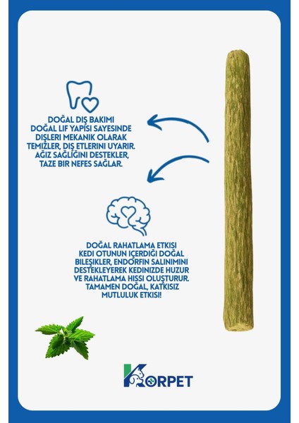 Doğal Kedi Otu Nanesi Çubuğu 3’lü | Çiğneme & Sakinleştirici Diş Temizleyici Stick | modelleri