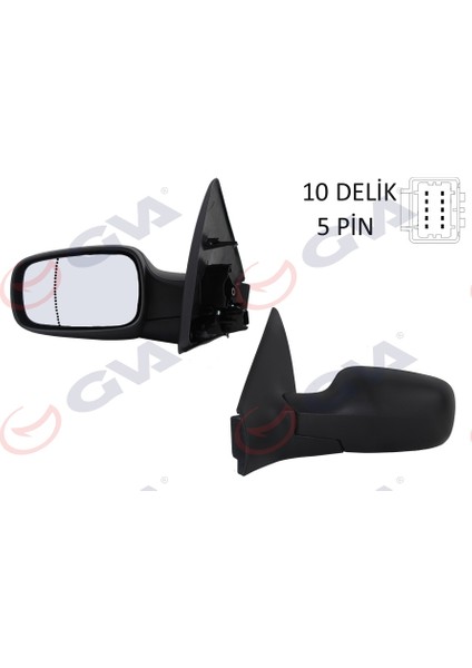 Dış Dikiz Aynası Sol Megane 02 Elektrikli Isıtmalı Asferik 5 Fiş VM-138EHAL