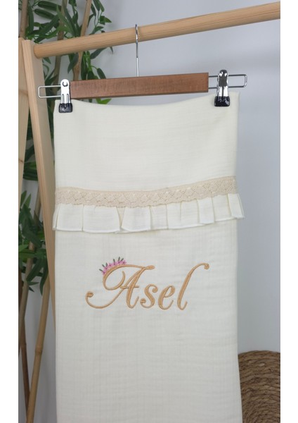 Müslin Yeni Doğan 4katlı Organik %100PAMUK Kişiye Özgü Nakışlı Hastane Çıkış Seti (Papatya Model-2) fırsatları