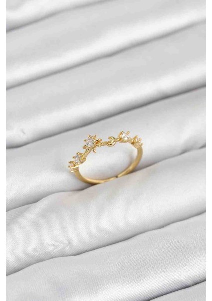 Gold Renk Manifest Kadın Yüzük