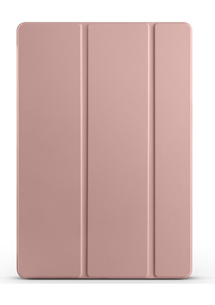 Galaxy Tab S10 Fe Plus Uyumlu Smart Cover Kalem Bölmeli Standlı 1-1 Kılıf Rose Gold