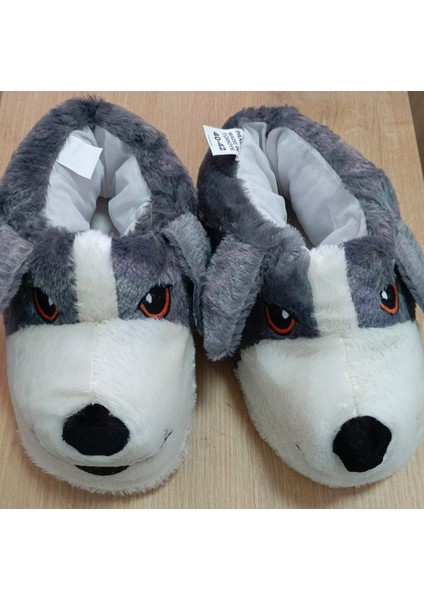 Unisex Panduf Köpek Figürlü Pofuduk Peluş Panduf fiyatları