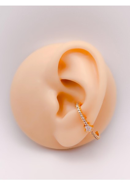 Cerrrahi Çelik Piercing ( Pirsing ) Yıldızlı Anti Tragus Piercing (1ADET)