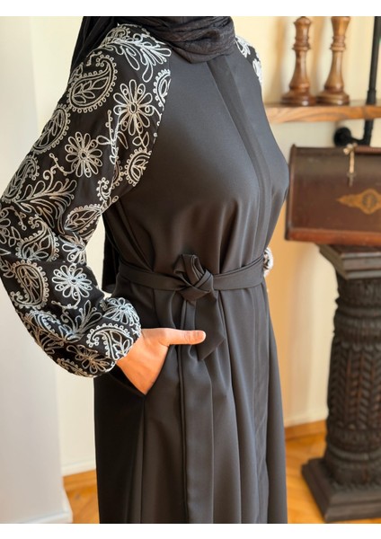 Süzene Nakışlı Reglan Kol Ferace 5051