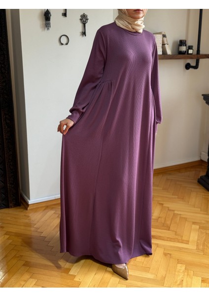 Yandan Büzgülü Fitilli Örme Elbise 9922 indirimleri