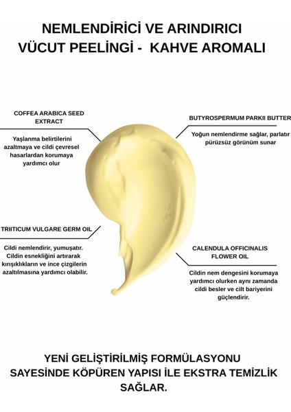 Colorido Türk Kahveli Body Scrub Besleyici Arındırıcı Nemlendirici Vücut Peelingi 300 ml fırsatları