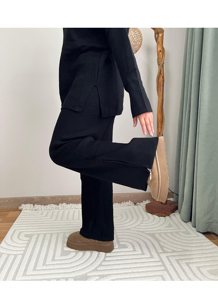 Fermuarlı Triko Takım