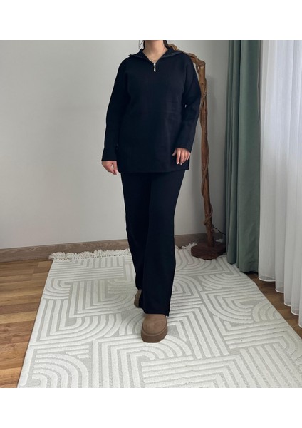 Fermuarlı Triko Takım