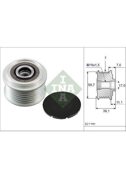 535005310 - Alternatör Kasnağı Rulmanlı Master Iı-Movano-Nıssan Patrol-Terrano 3.0 03